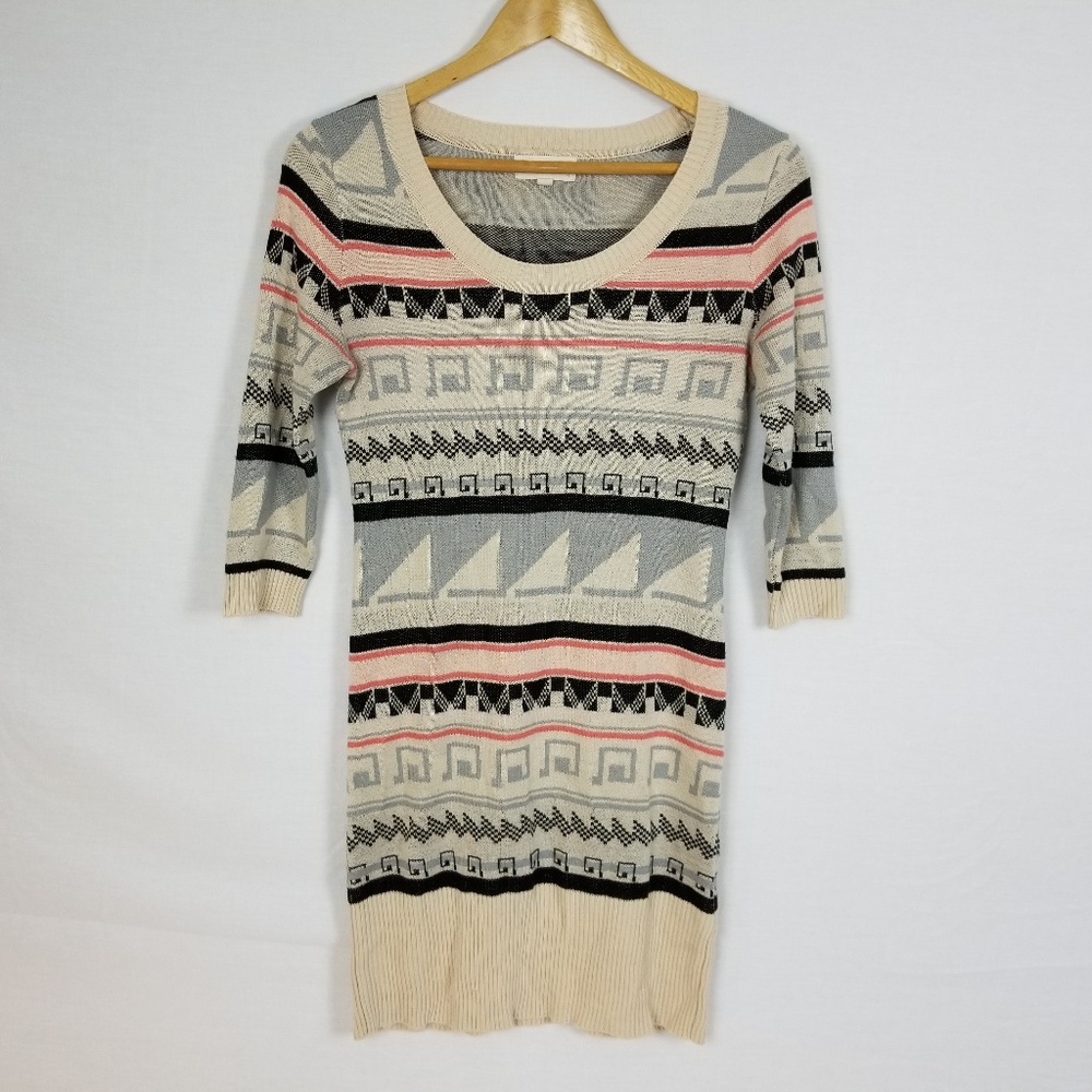 Cloud Chaser Aztec design sweater dress